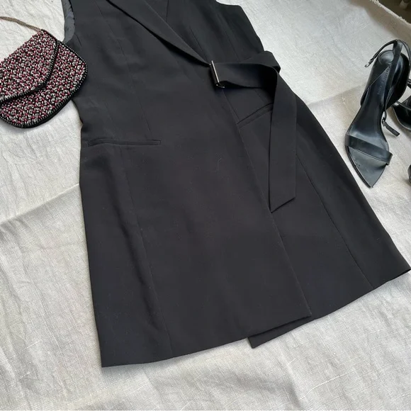 NWOT H&M Black Sleeveless Blazer - Picture 4 of 7